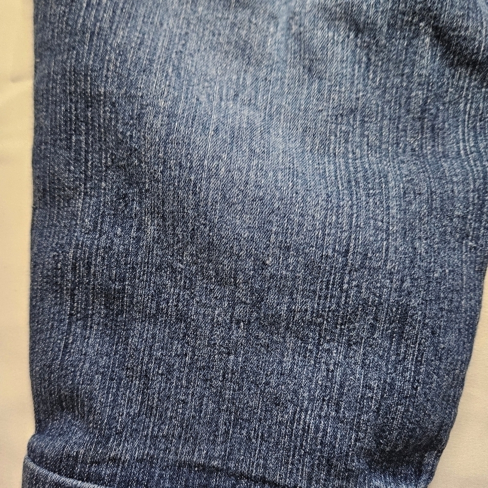 Faded Glory Girls Blue Denim Bermuda Shorts With Heart Design on Back Size 7 - Picture 5 of 13